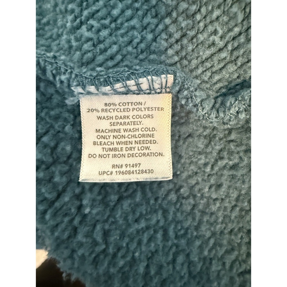 Vintage Y2K State Of Mine Colorado Mens Teal Graphic Hoodie Sweatshirt Size L - Picture 12 of 12